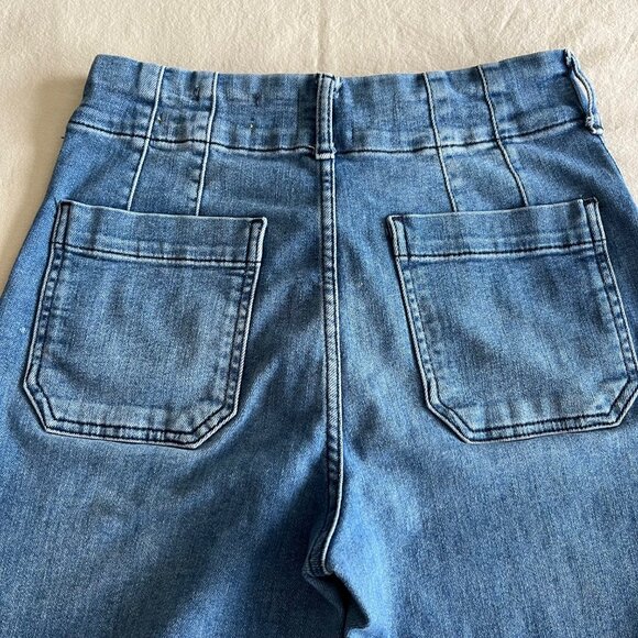 Anthropologie The Colette Crop High-Rise Wide Leg Jeans by Maeve | Size 26 - Picture 5 of 8